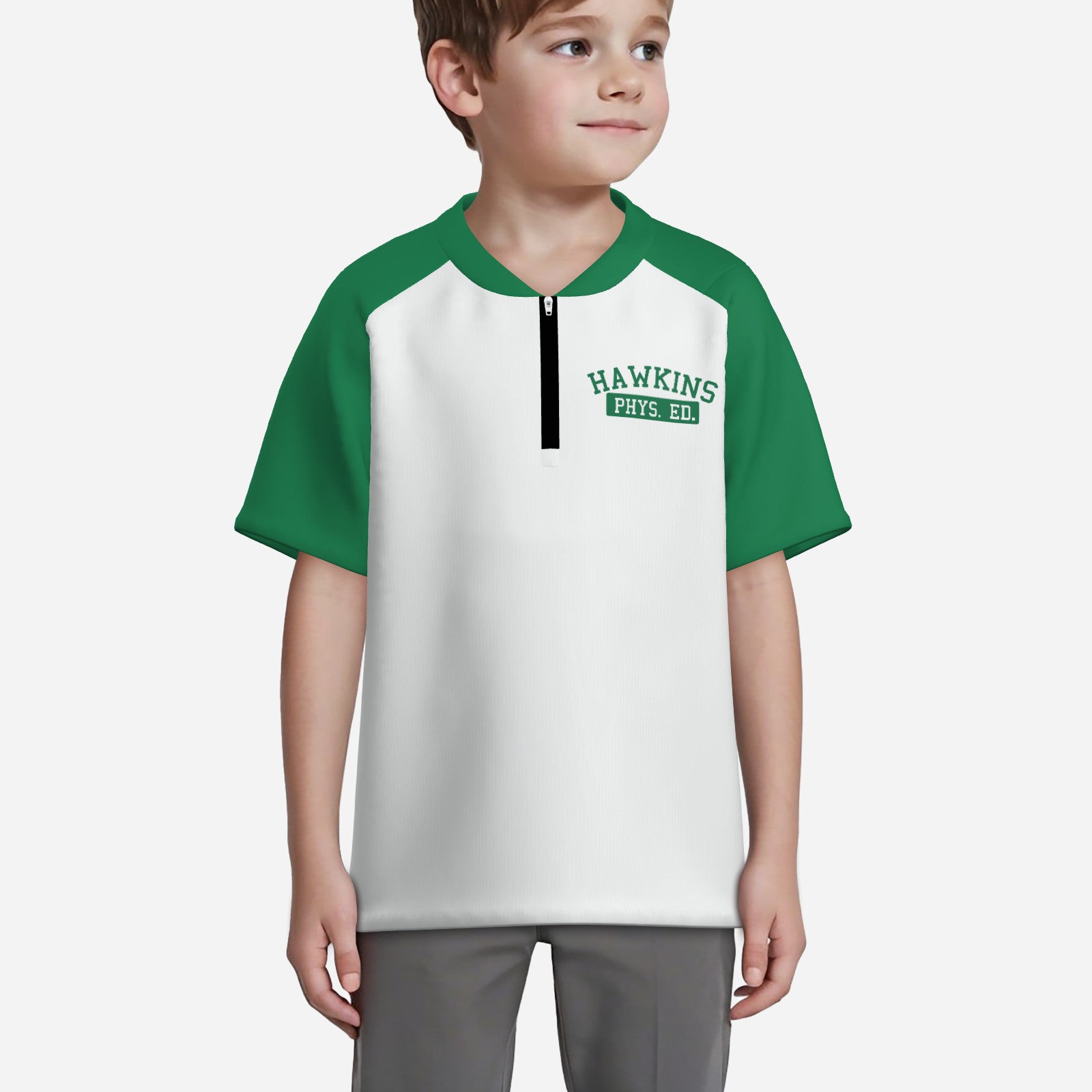 Hawkins Physical Ed Dept 1/4 Zip T-Shirt - Stranger Things