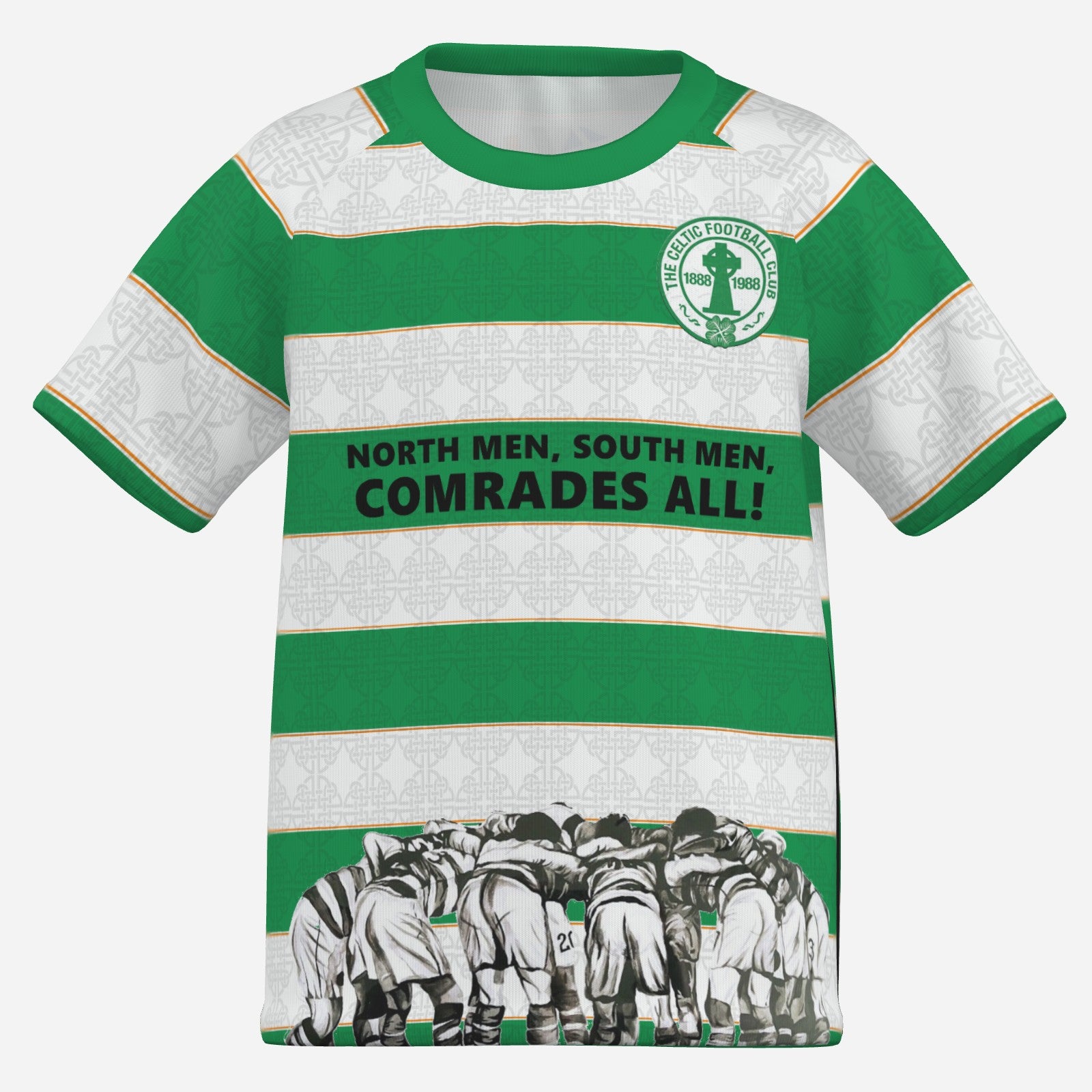 Celtic Huddle Tribute Jersey – "North Men, South Men, Comrades All" Kids Jersey