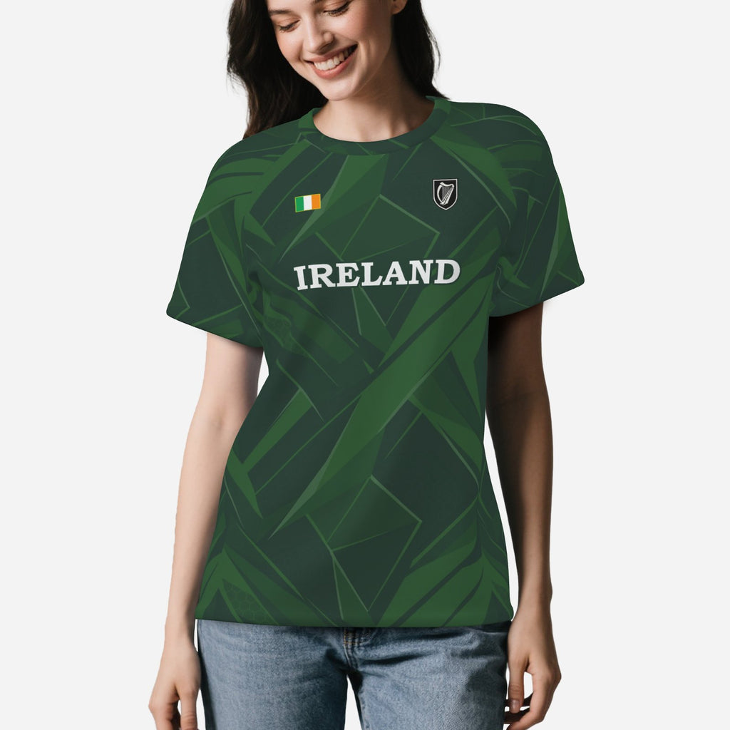 Womens IRELAND pattern mesh fabric jersey