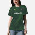 Womens IRELAND pattern mesh fabric jersey