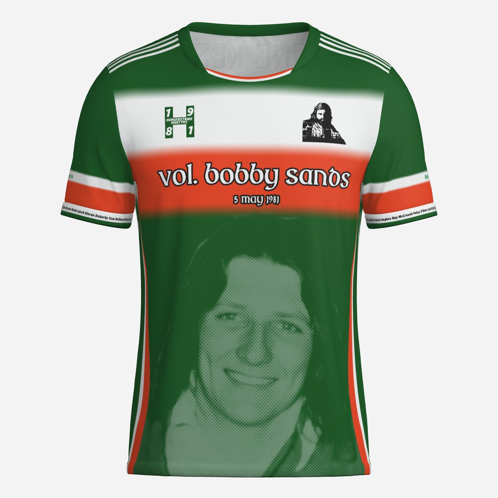 Bobby Sands Tribute Jersey - All Over Print Commemorative Soccer GAA Shirt