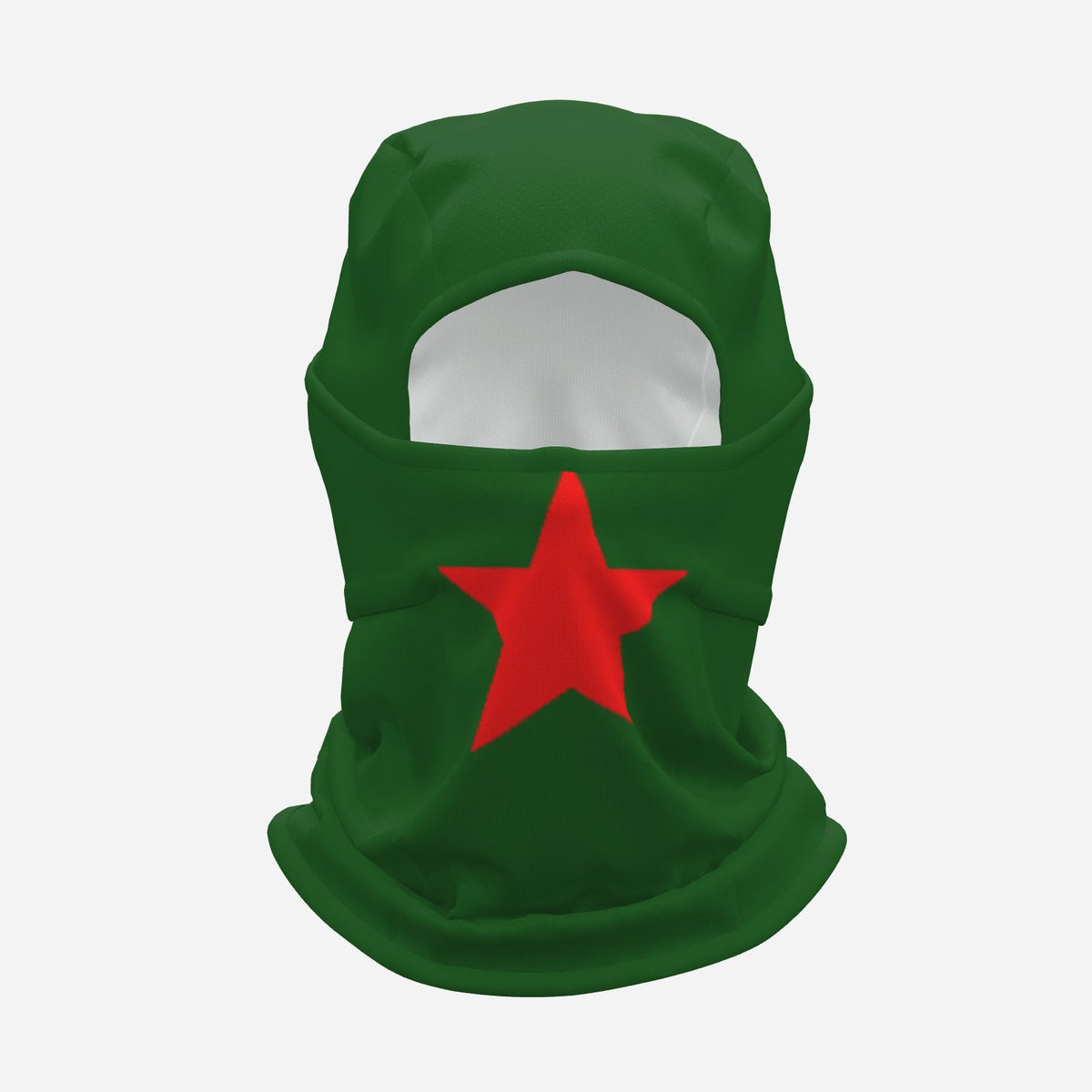 Red Gaiter Mask Green with Red Star, Facemask, Neck Gaitor – Rebel Gear