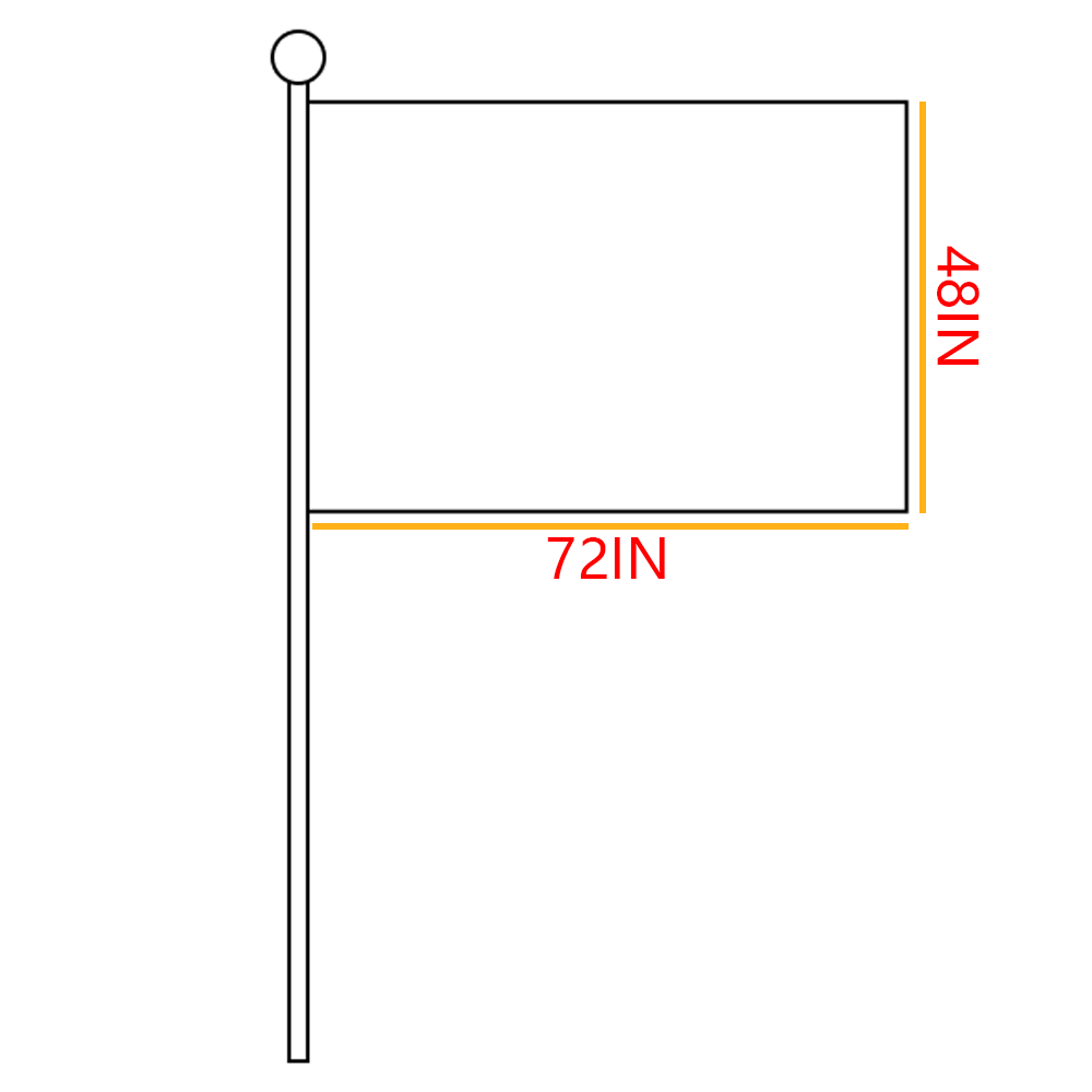 Iranian National Flag - 6ft x 4ft Double-Sided Premium Quality