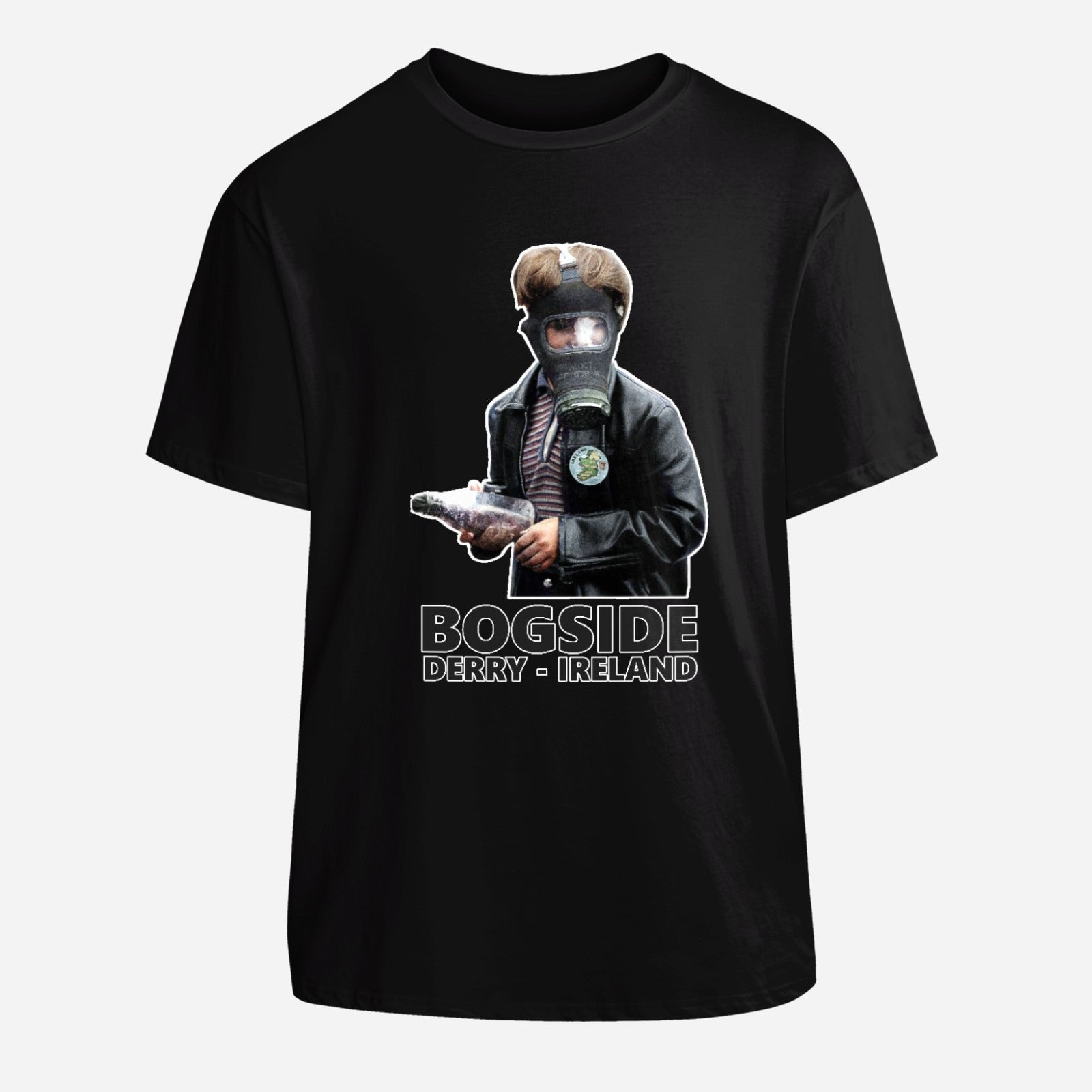 Bogside Derry Gas Mask T-Shirt (Sizes S-XXXL)