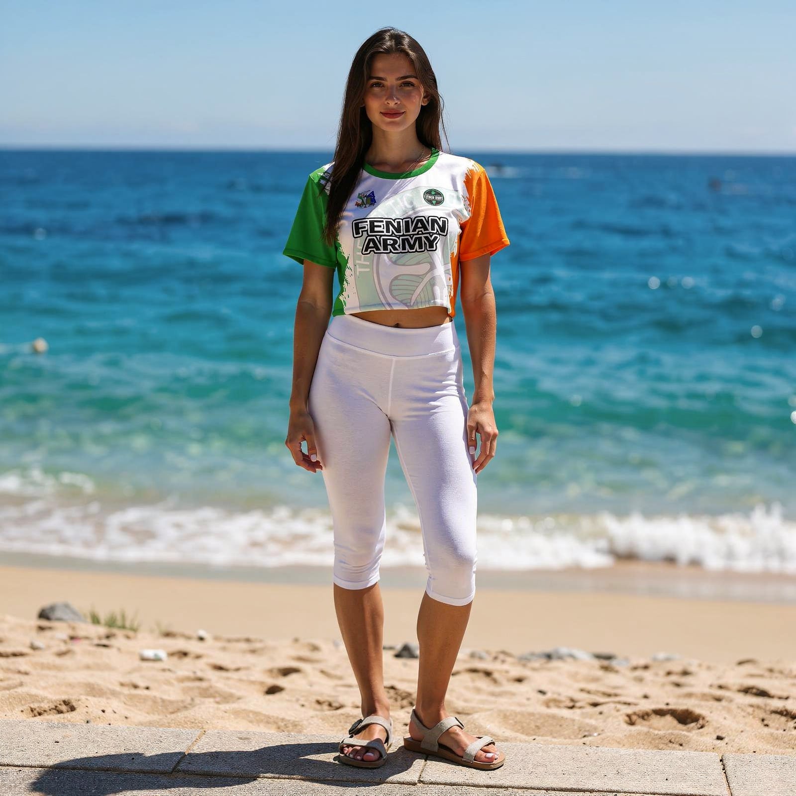 Fenian Army 67 Womens Crop T-shirt