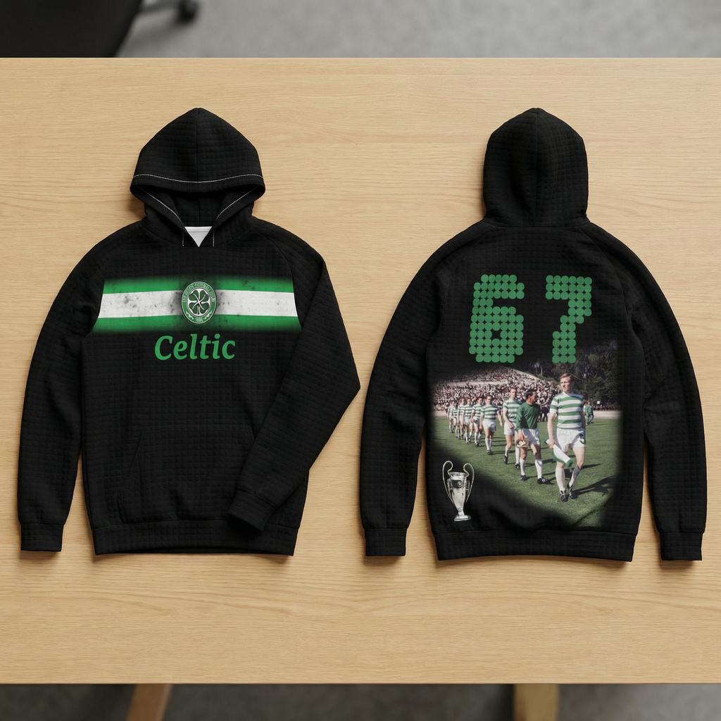 Celtic 67 Lisbon Lions Textured Hoodie