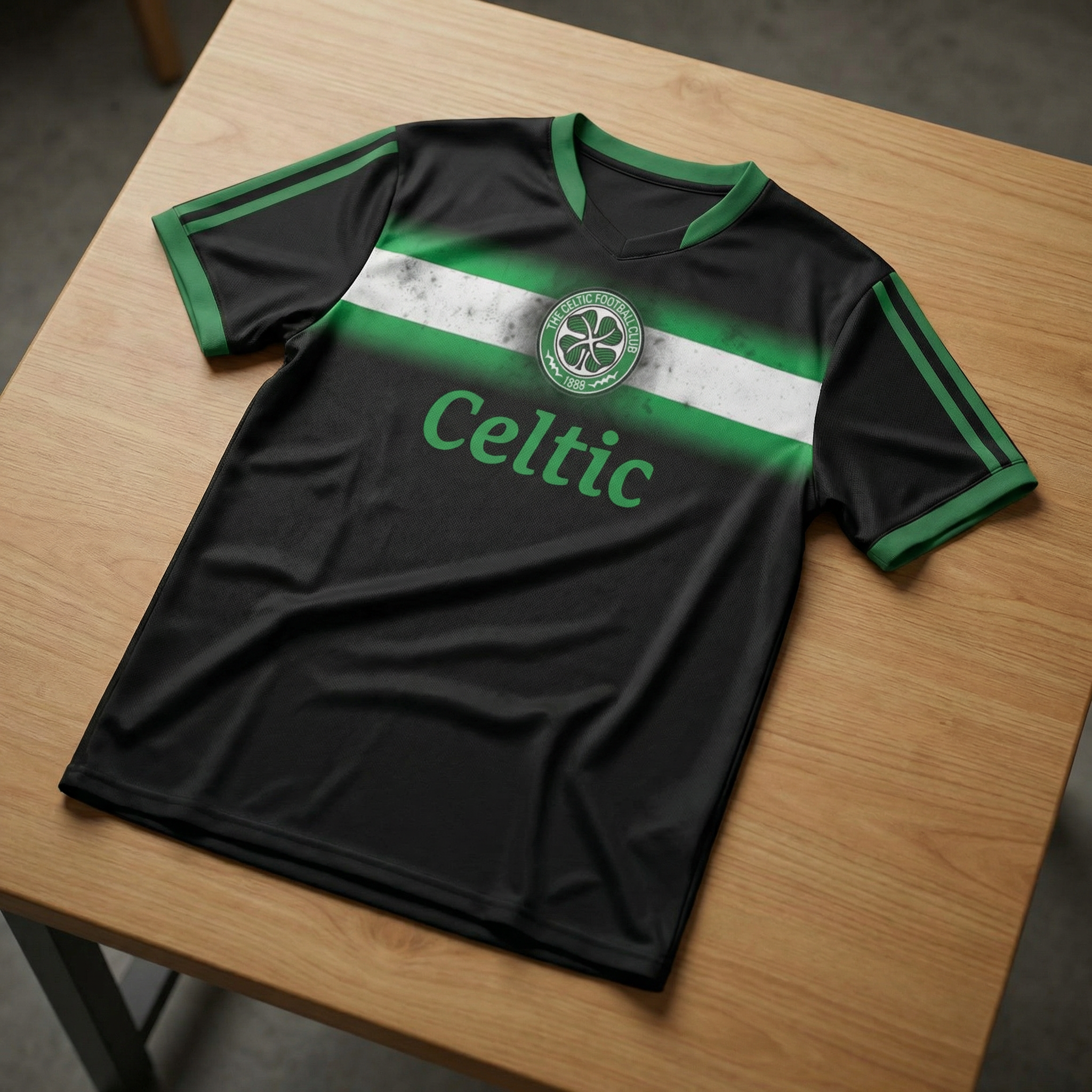 Celtic Tribute Jersey – Black Edition Featuring the 1967 Lisbon Lions Honouring Legends. Celebrating Glory.