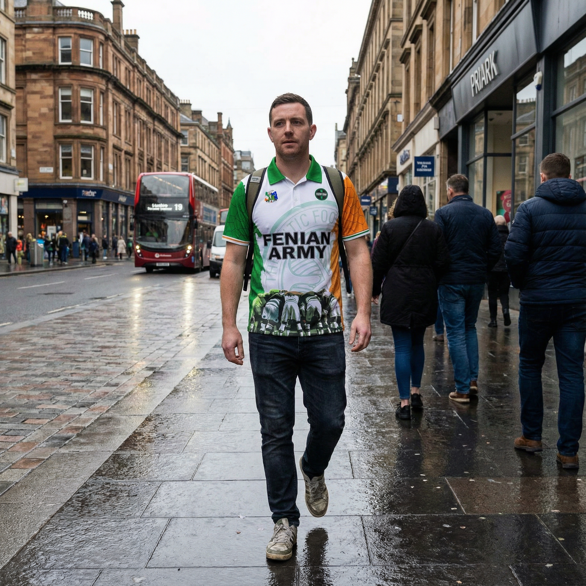 Fenian Army Tricolour Polo – Tribute to Celtic’s Legendary 1967 European Cup Victory