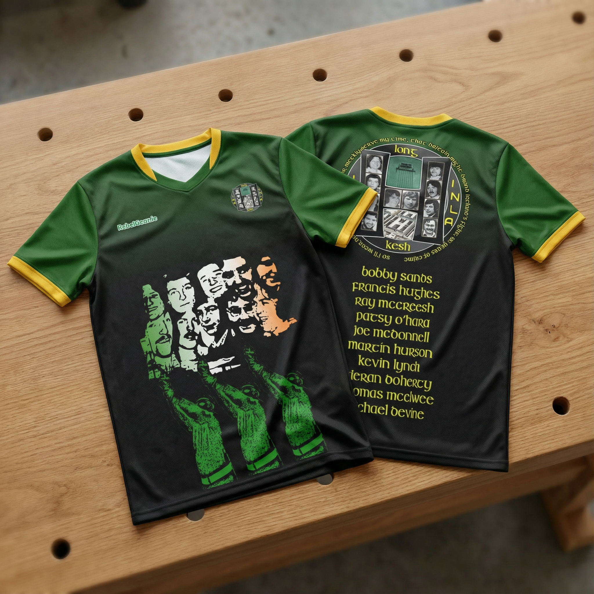 1981 IRA & INLA Hunger Strikers Commemorative Jersey with lyrics