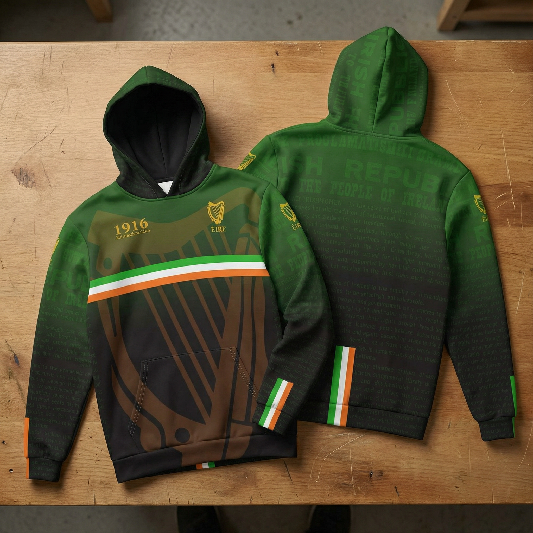 1916 Easter Rising Dark Green Hoodie