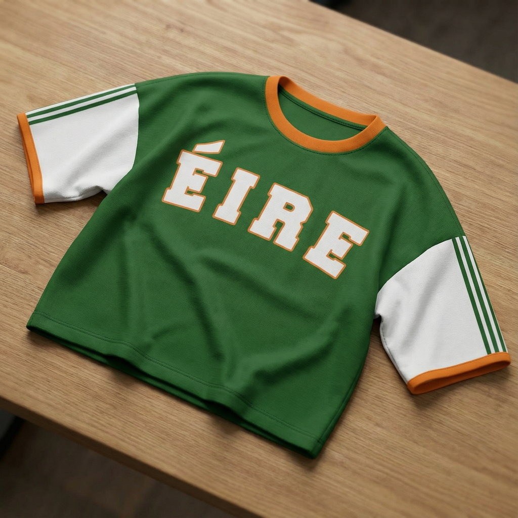 Éire Womens Crop Oversize T-shirt