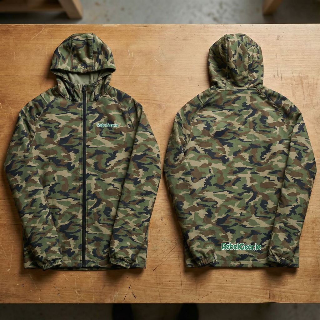 Men's Premium Zip Hoodie, Irish Camo RebelGear.ie