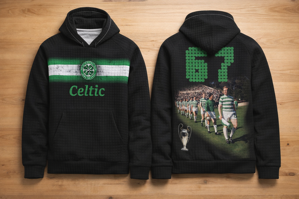 Celtic 67 Lisbon Lions Textured Hoodie